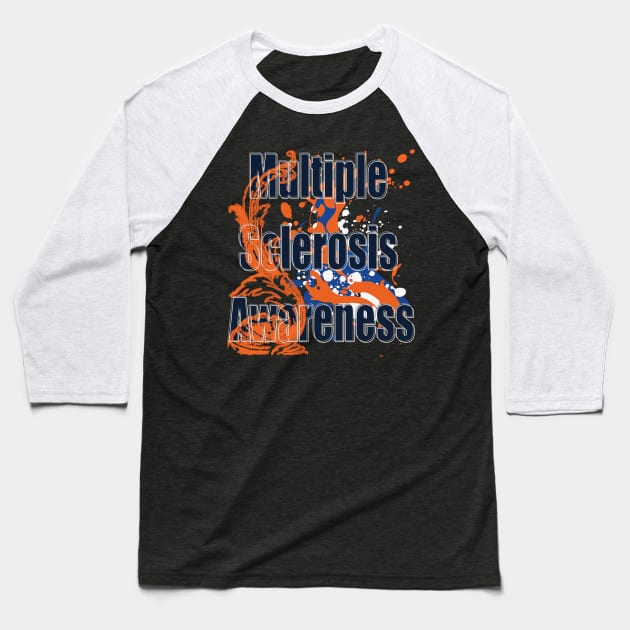 Multiple Sclerosis Awareness Baseball T-Shirt by TeeText